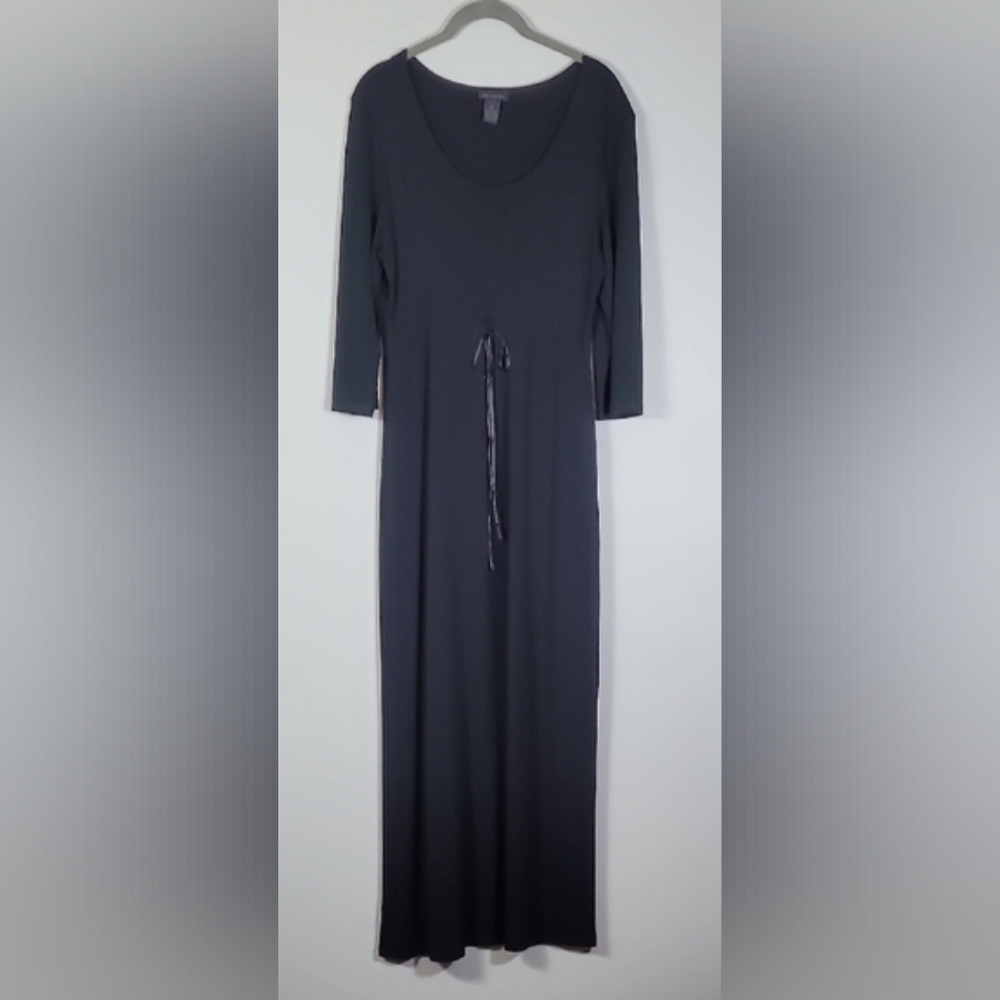 Y2K Vintage Limited Long Sleeve Maxi Dress Size XL Black Whimsigoth 90s Modest